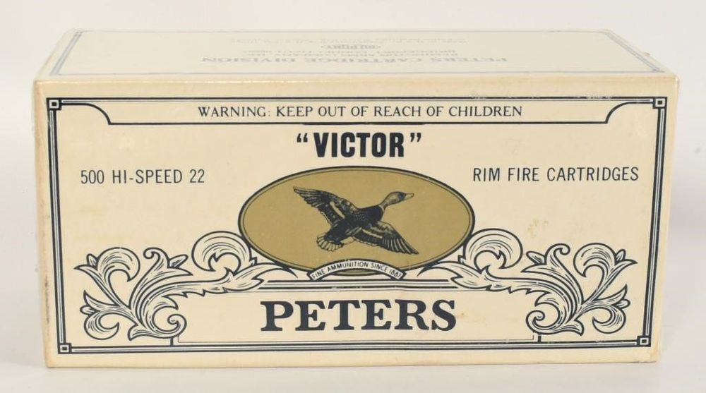 Lot 449: Collector Box Of Peters .22 LR Victor Ammunition