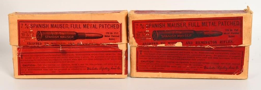 Lot 485: Two Collector Boxes of Winchester 7mm Mauser