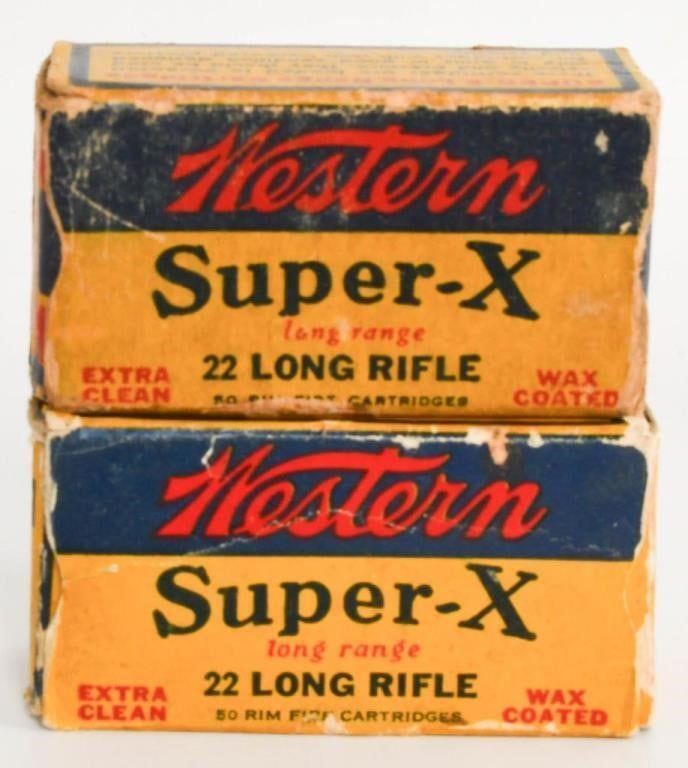 Lot 527: 2 Collector Boxes Of Western Super-X .22 LR Ammo