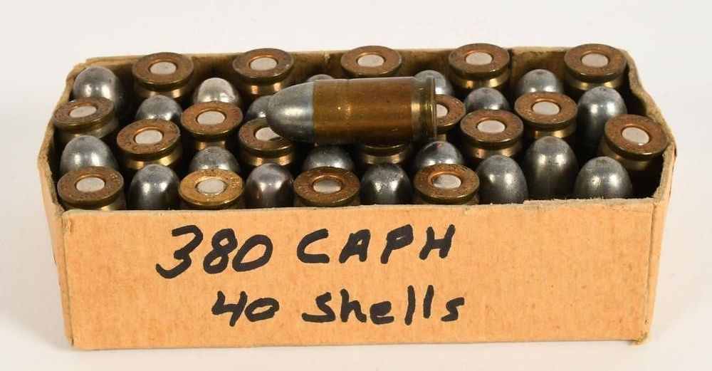 Lot 551: Collector Box of Peters .380 CAPH