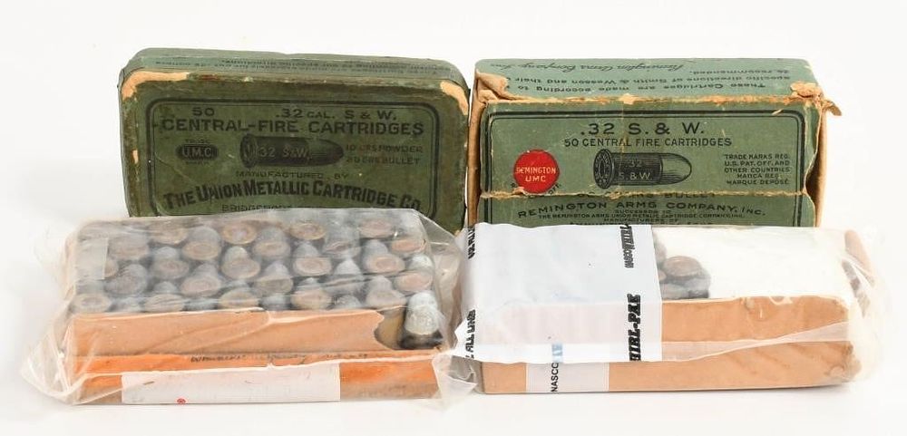 Lot 572: Collector Boxes of Remington UMC .32 S&W Ammo