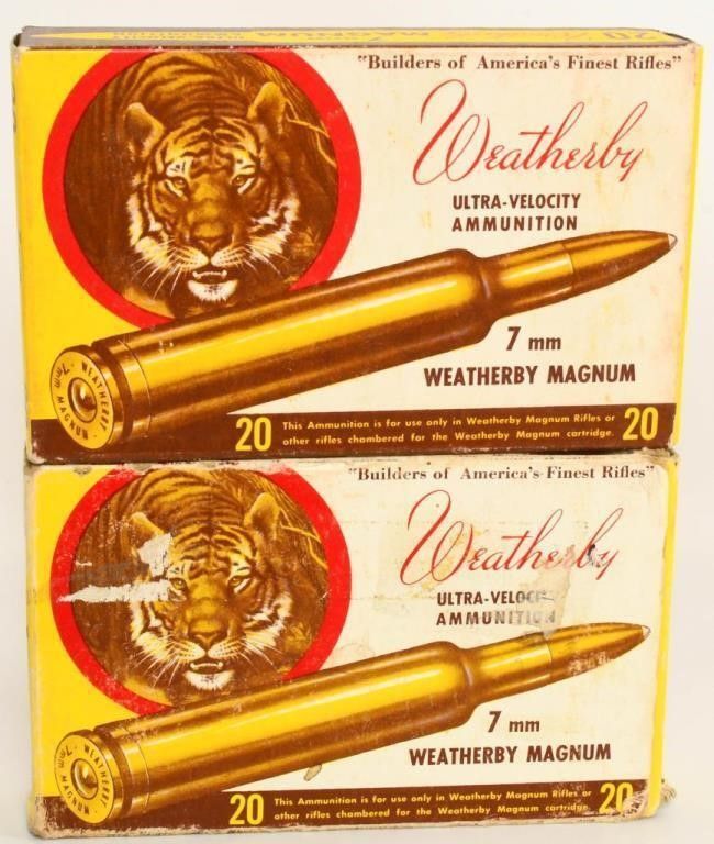 Lot 623: Collector Boxes of Weatherby 7mm Weatherby Mag