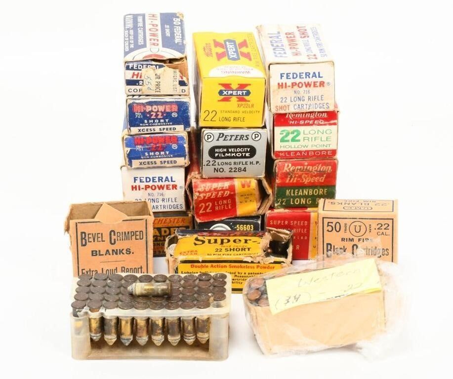 Lot 656: Large Selection Of .22 LR & .22 Short Ammunition