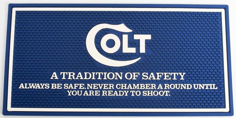 Lot 661: Vintage Colt Blue Rubber Counter Mat