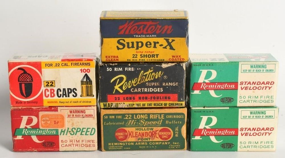 Lot 662: 7 Collector Boxes Of .22 LR, .22 L & .22 Short