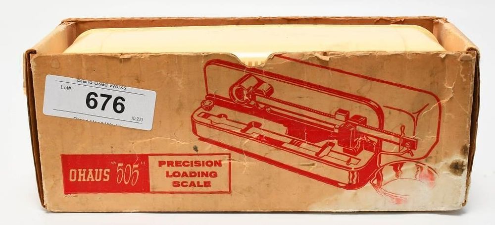 Lot 676: Ohaus "505" Precision Loading Scale w/ Original