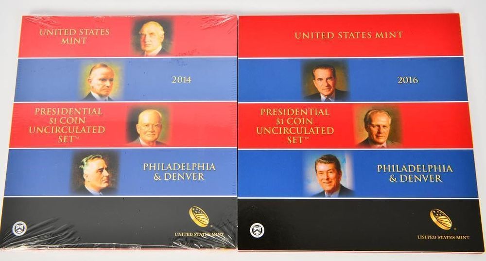 Lot 1051: 2 Sets Of United States Mint Presidential Coins