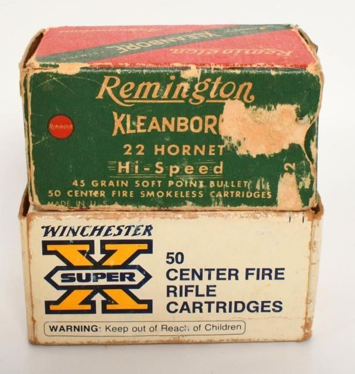 Lot 1052: 100 Rounds of .22 Hornet Ammunition