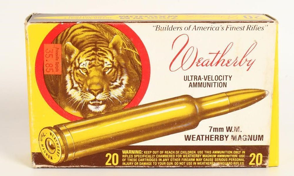 Lot 1106: Collector Box of Weatherby 7mm W.M. Weatherby