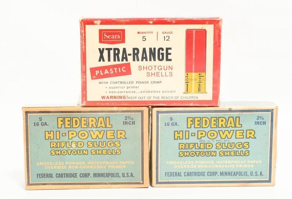 Lot 1175: 3 Collector Boxes of 16 & 12 Ga Shotshells