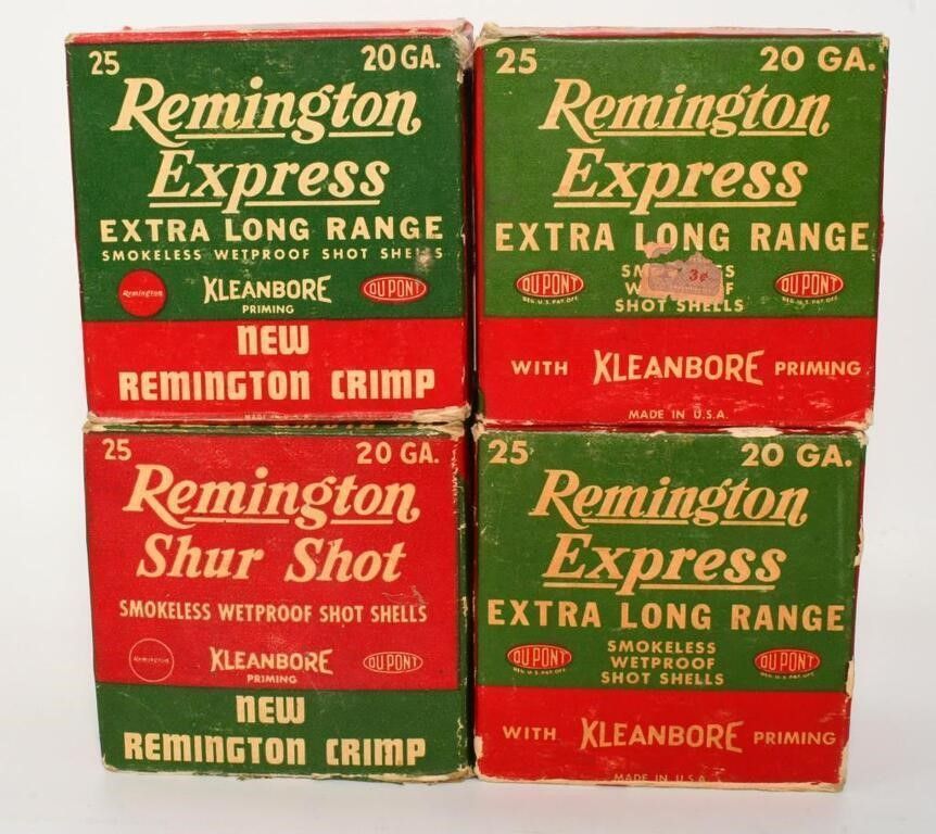 Lot 1196: 100 Rounds of Remington 20 Ga. Shot Shells