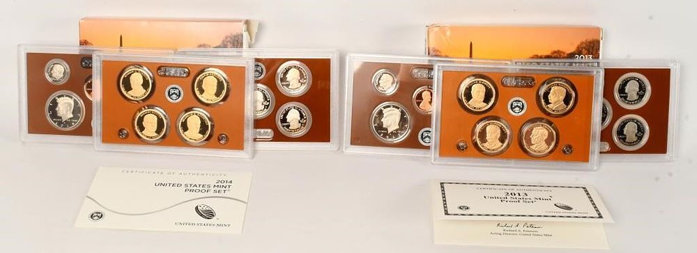 Lot 1261: 2 Sets Of United States Mint Proof Coins