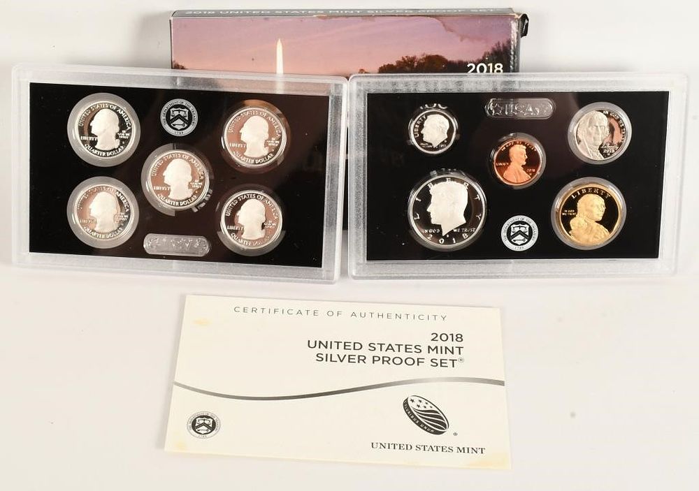 Lot 1291: United States Mint Silver Proof Coin Set