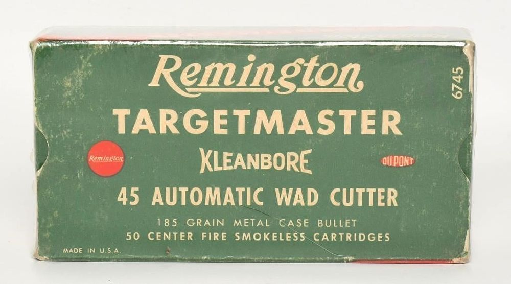 Lot 1295: Collector Box Of Remington .45 ACP Ammunition