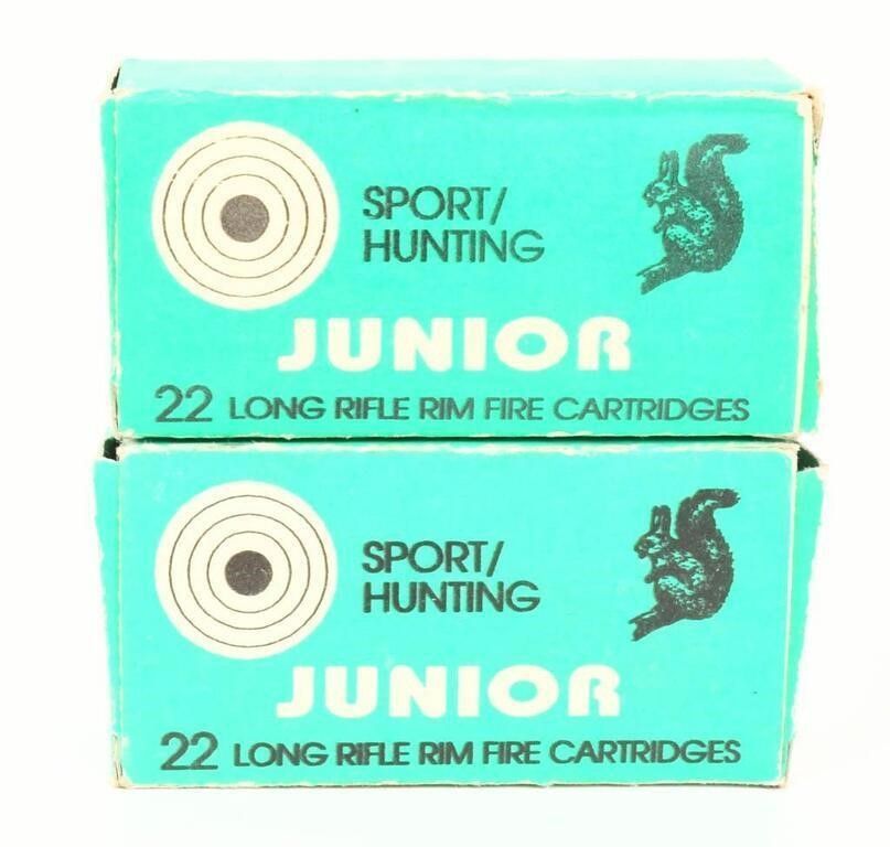 Lot 1331: Collector Boxes of Junior .22 Long Rifle Ammo