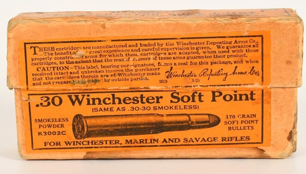 Lot 1358: Collector Box Of Winchester .30 Win Ammunition