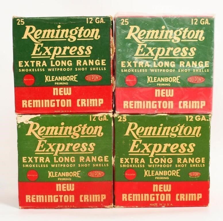 Lot 1382: 4 Collector Boxes Of Remington 12 Ga Shotshells