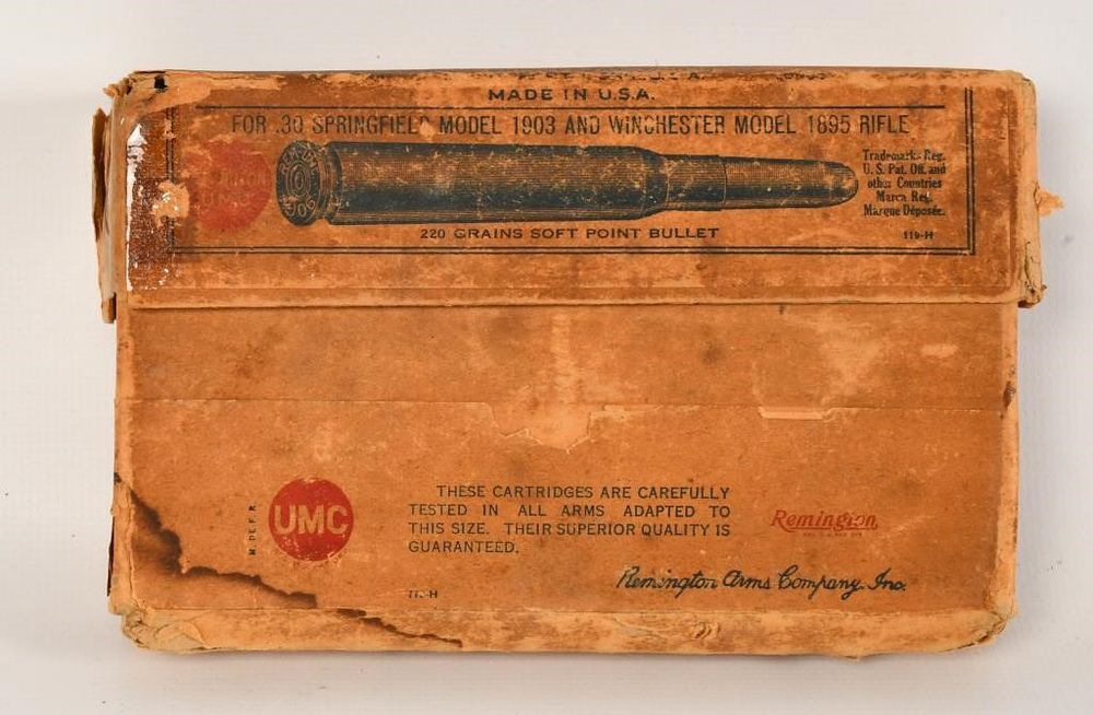 Lot 1424: Collector Box of Remington .30 Springfield 1906