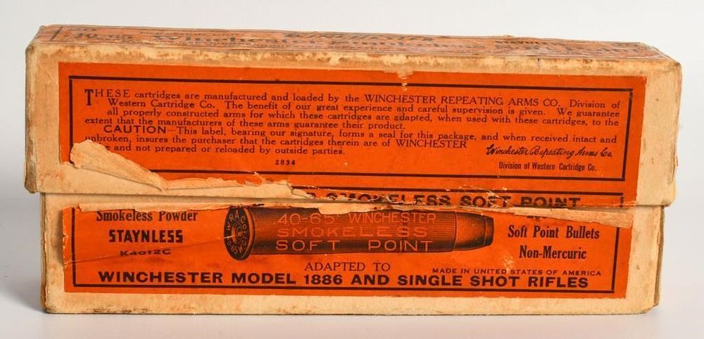 Lot 1469: Collector Box of Winchester .40-65 Smokeless SP