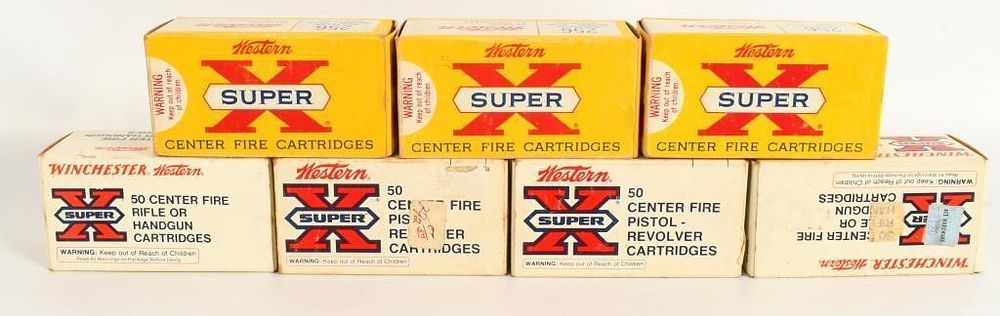 Lot 1490: Seven Boxes of Western Super-X .256 Win Mag