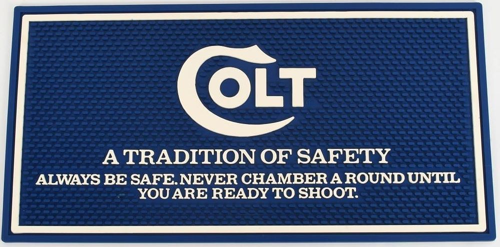 Lot 1540: Vintage Colt Blue Rubber Counter Mat