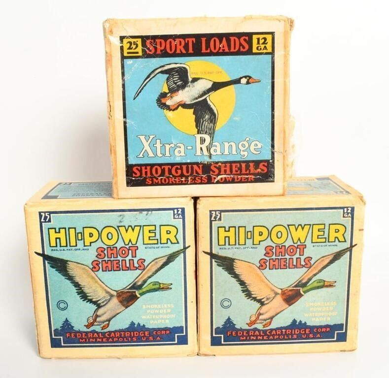Lot 1556: Collector Boxes of Federal & Sears 12 Ga. Shot