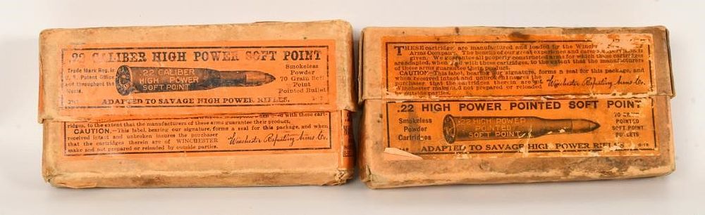 Lot 1565: Collector Boxes of Winchester .22 Cal High Power