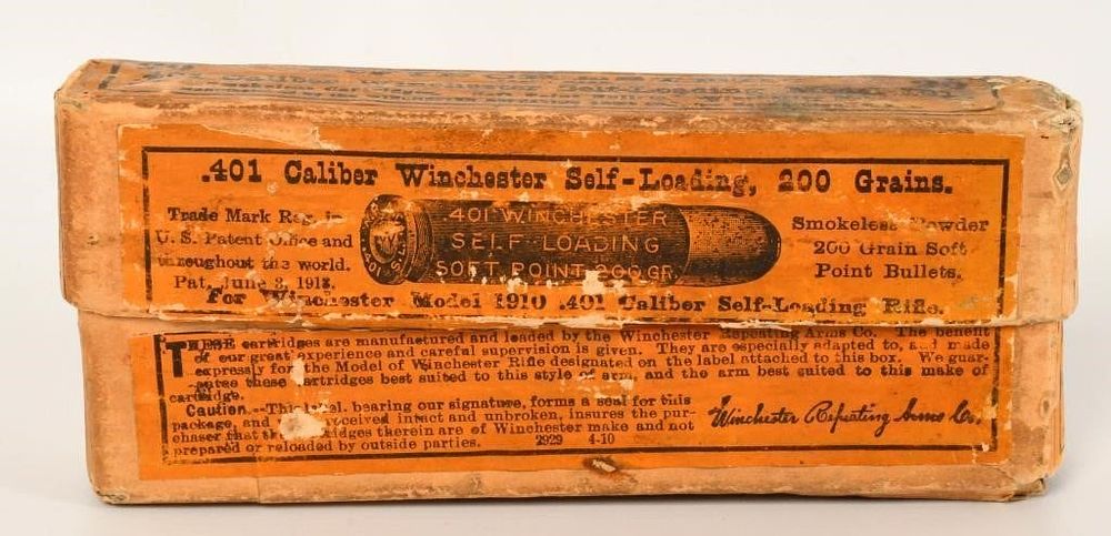 Lot 1583: Collector Box of Winchester .401 Caliber