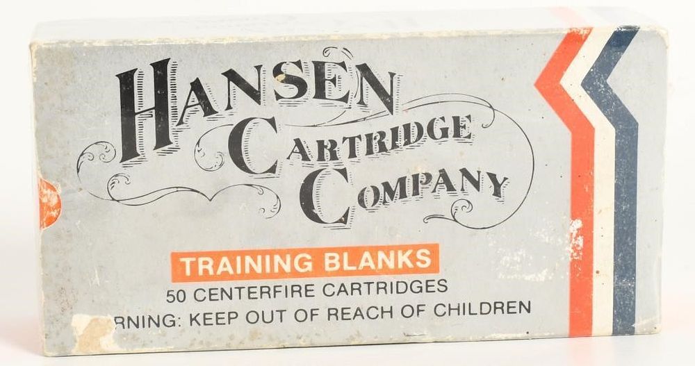 Lot 1595: Collector Box of Hansen Cartridge Co 9mm Training