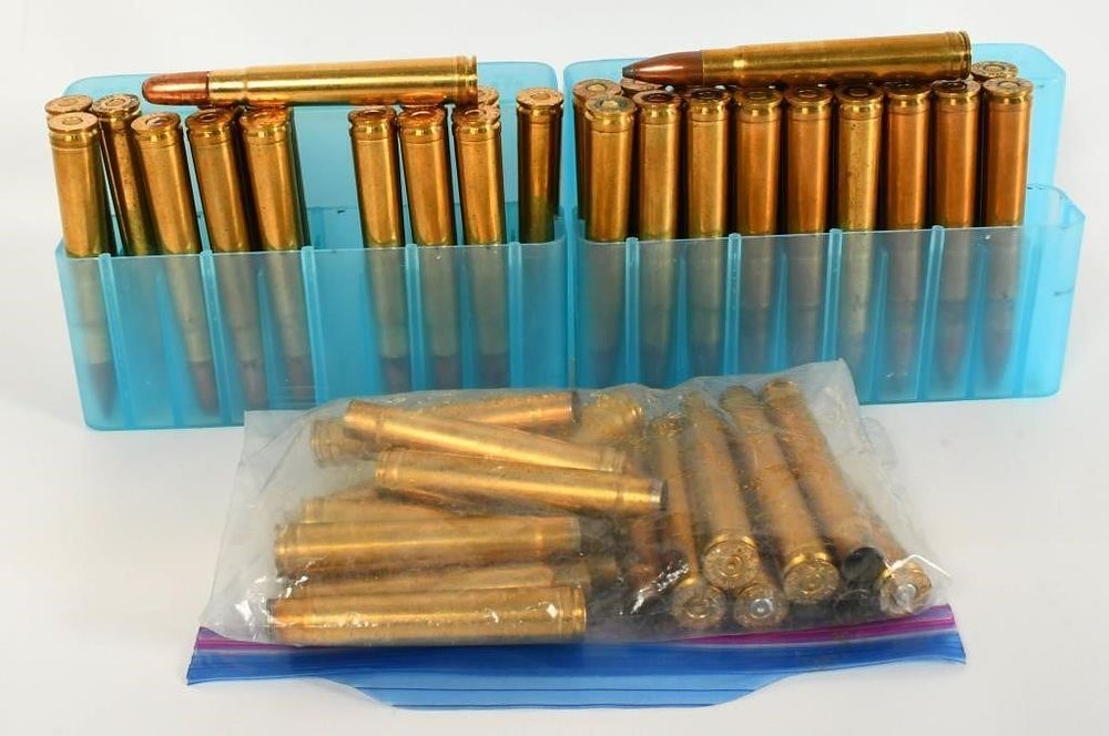 Lot 1601: 35 Rounds of .375 H&H Magnum Ammo & Brass