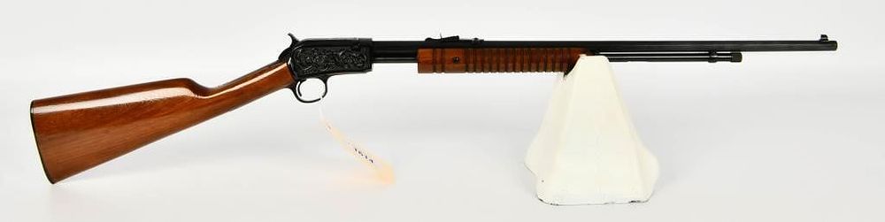 Lot 1614: Engraved Rossi Model 62 SA Slide Action Rifle .22