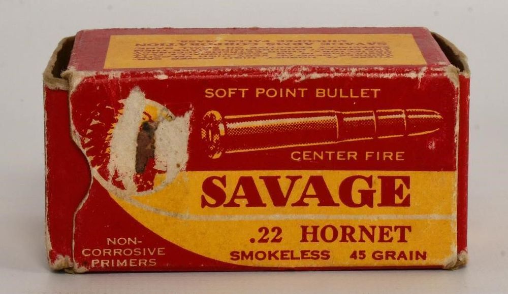 Lot 1634: Collector Savage .22 Hornet CF Cartridges