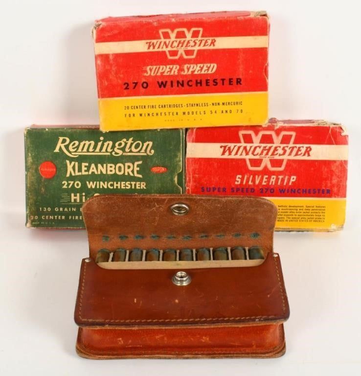 Lot 1637: Collector Boxes of Winchester .270 Win