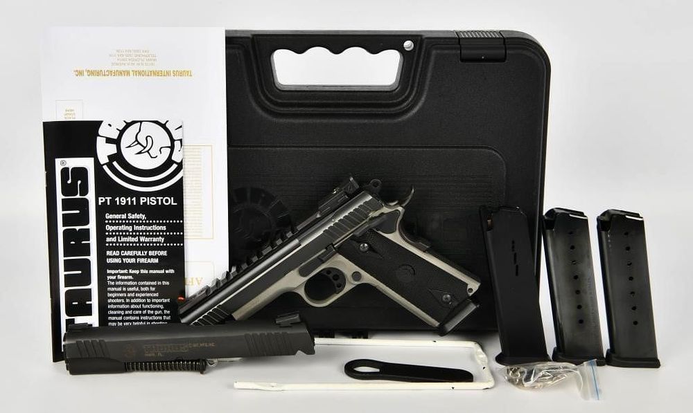 Lot 1641: Match STI / Taurus PT1911 Semi Auto Pistol