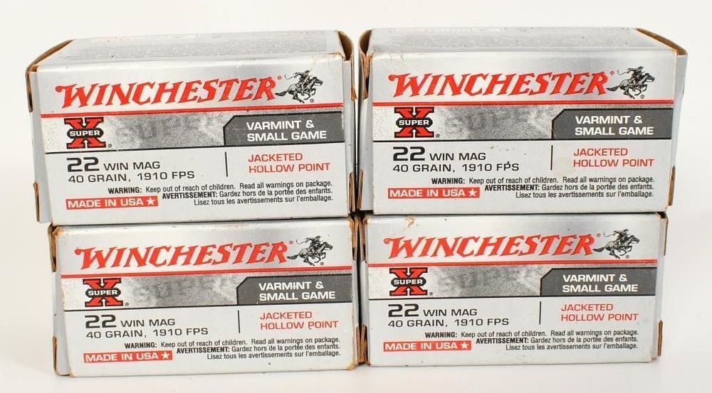 Lot 1655: 200 Rounds Of Winchester .22 Win Mag Ammunition