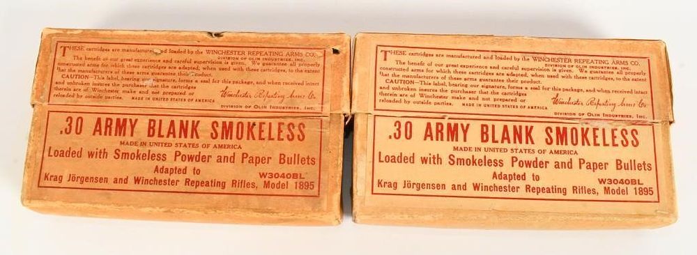 Lot 1664: Collector Winchester .30 Army Blank Smokeless