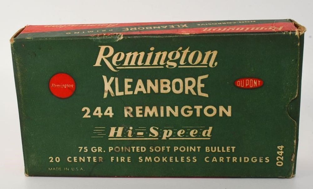 Lot 1673: Collector Box of Remington 244 Hi-Speed