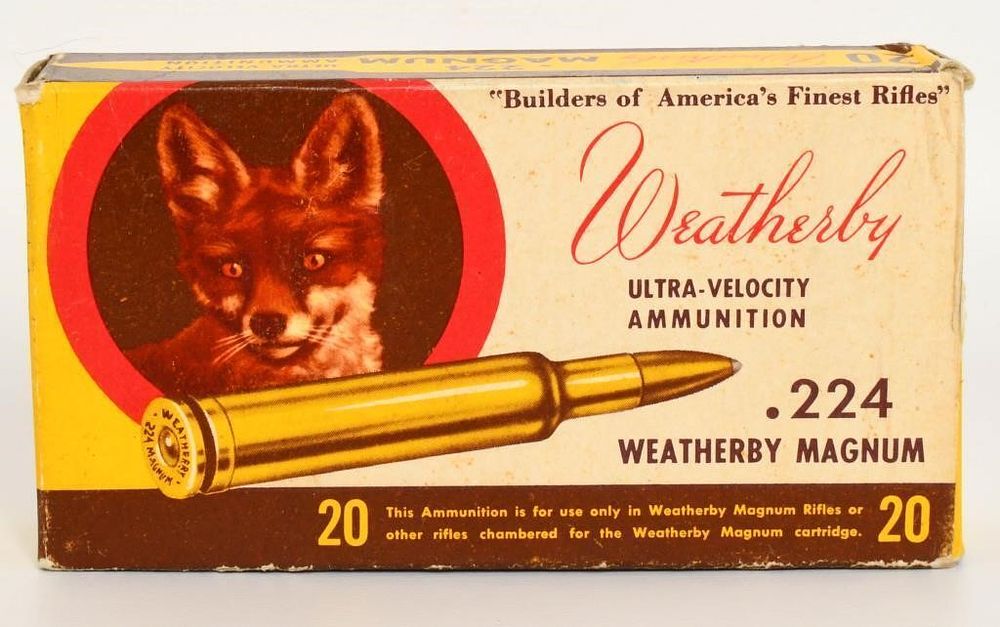 Lot 1688: 18 Rounds Of Weatherby .224 WBY Mag Ammunition