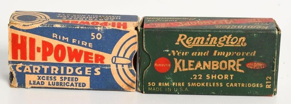 Lot 1691: 2 Collector Boxes of .22 Short Ammunition