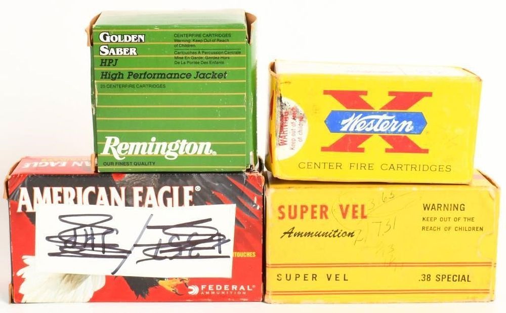 Lot 52: 153 rds of various .38 spl ammunition 1 box .38 +P