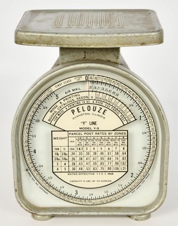 Lot 95: Vintage Pelouze Y-5 line Parcel Rates Scale