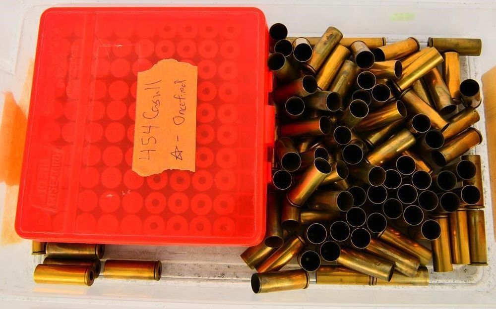 Lot 101: 189 Count of Empty .454 Casull Brass Casings