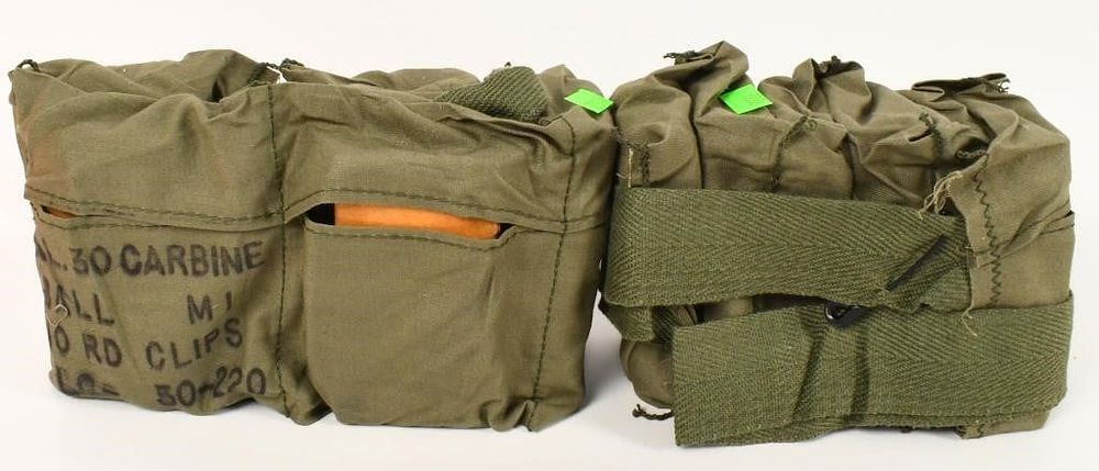 Lot 133: 240 Rounds Of .30 Carbine On Clips W/ Bandolier