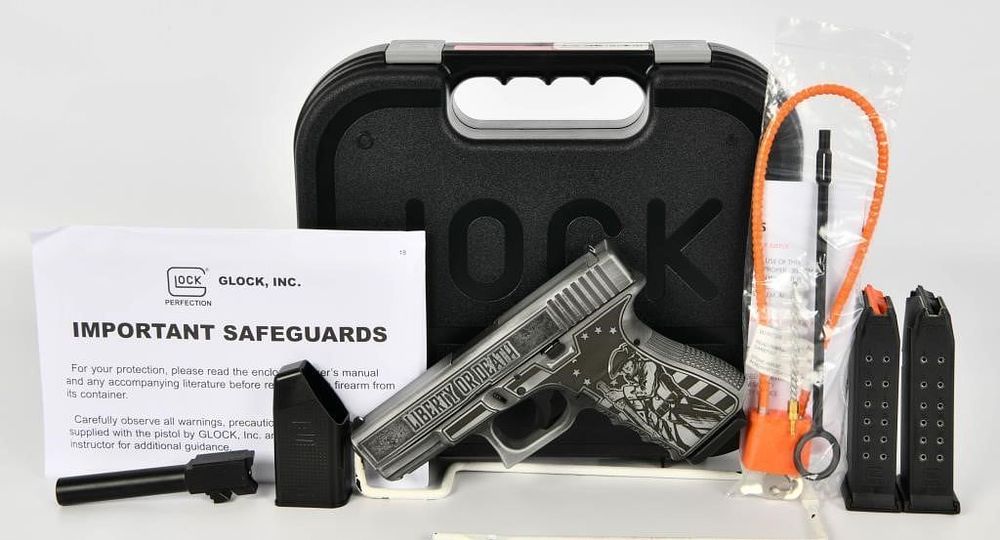 Lot 135: NEW Glock Liberty Or Death G19 Gen 5 Prototype