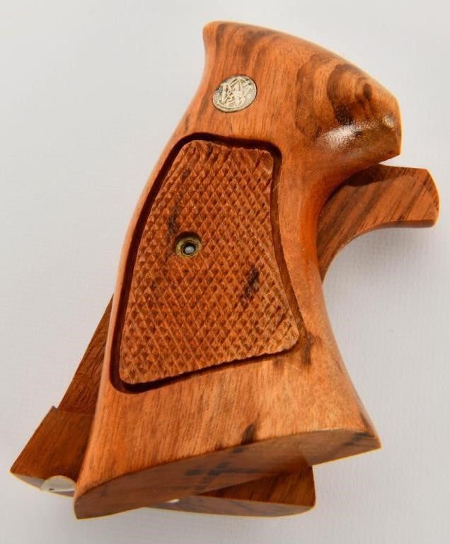 Lot 161: S&W Checkered Wood Handgrips