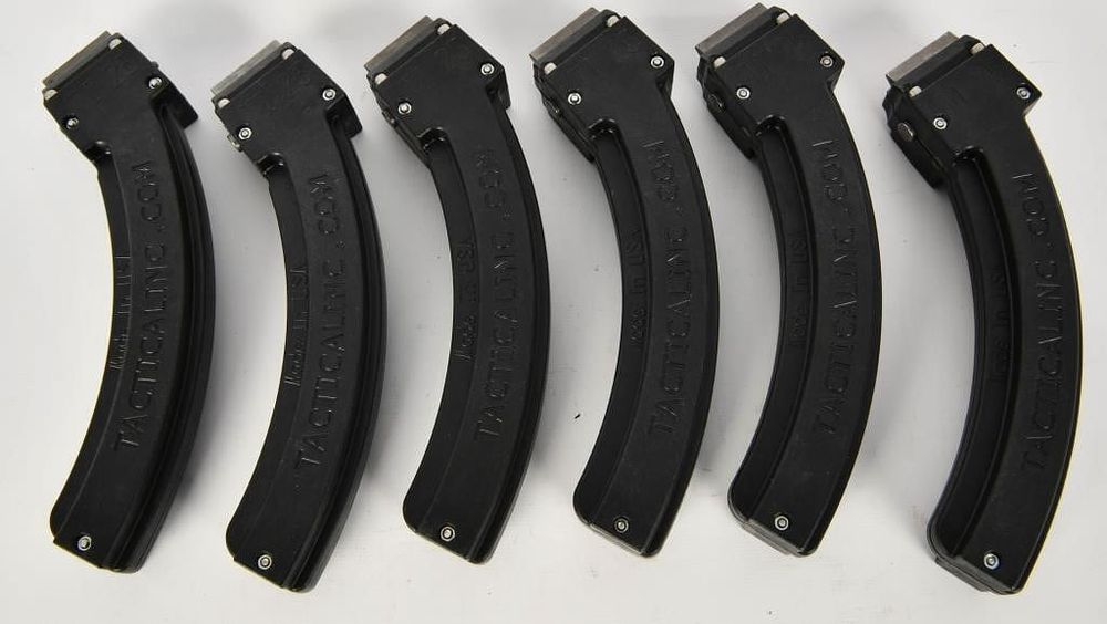 Lot 182: 6 Tactical TI 25 10/22 Polymer Magazines