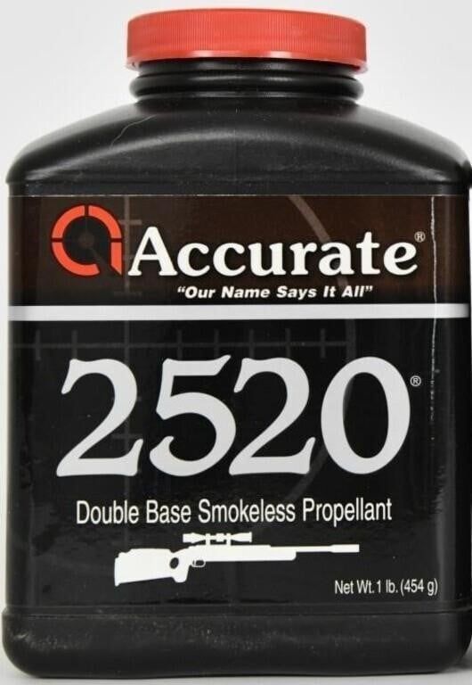 Lot 230: 1Lb Bottle Of Accurate Rifle Powder 2520