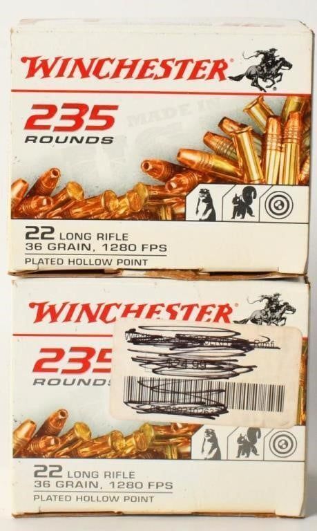 Lot 250: Approx 470 Rounds Of Winchester .22 LR Ammo