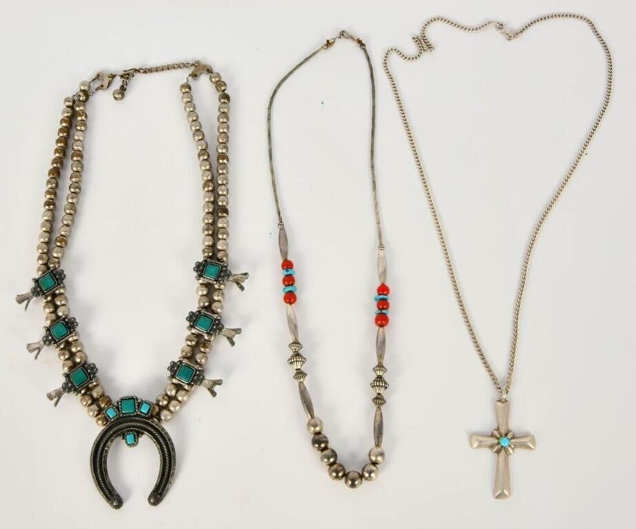 Lot 251: Old Pawn Necklaces & Braces