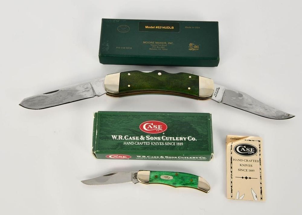 Lot 269: Moore Maker Inc Model 5214UDLB & WR Case knife